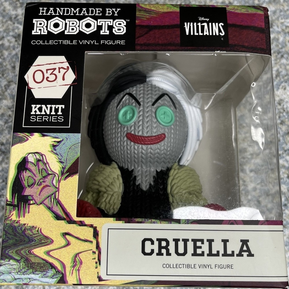 Disney Villains Cruella Handmade By Robots Knit Series #037 Vinyl Figure NIB